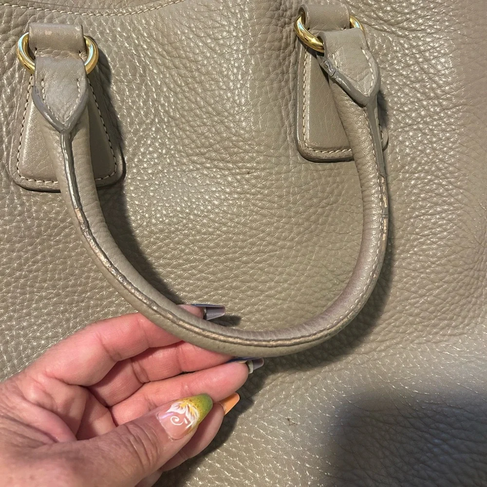 Prada • Taupe Leather Tote Bag • Large - Picture 3 of 16